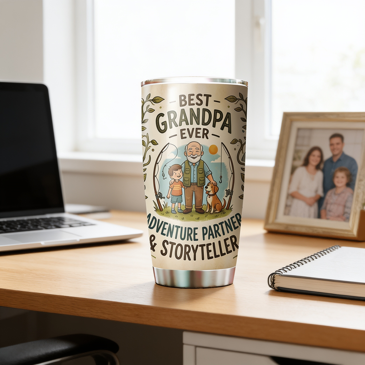 Best Grandpa Ever Adventure Partner 20oz Tumbler – Stainless Steel Travel Mug Gift for Grandpa