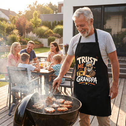 Trust Me I'm Grandpa Apron – Funny Cooking & BBQ Apron Gift for Grandpa