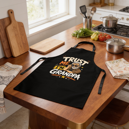 Trust Me I'm Grandpa Apron – Funny Cooking & BBQ Apron Gift for Grandpa