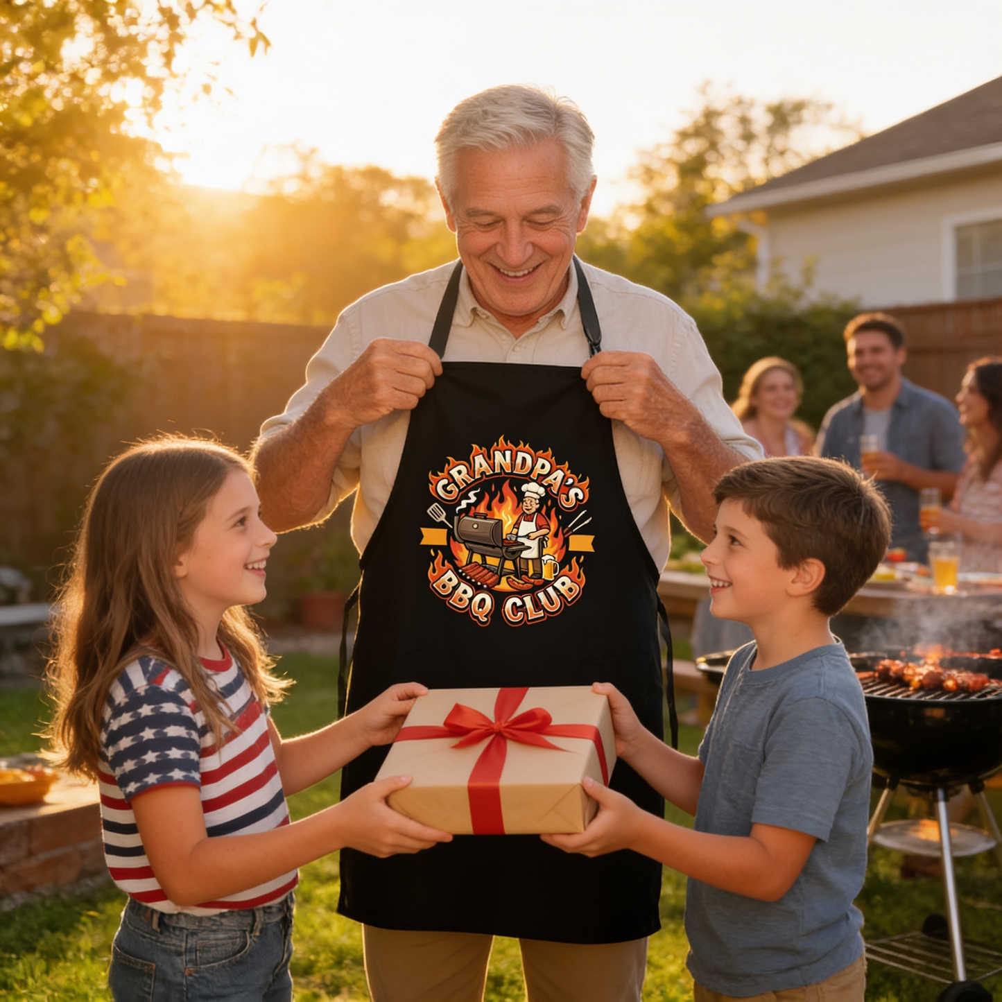 Grandpa's Grill Club Apron – Funny BBQ Grilling Apron Gift for Grandpa