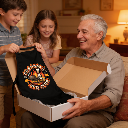 Grandpa's Grill Club Apron – Funny BBQ Grilling Apron Gift for Grandpa