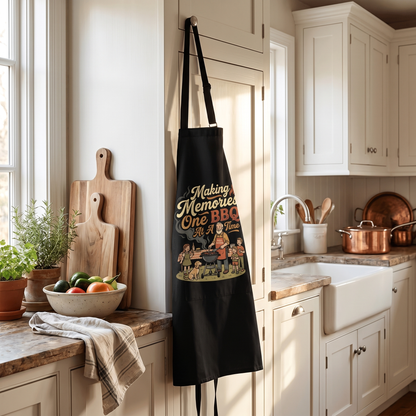 Making Memories One BBQ at a Time Apron – Funny BBQ Grilling Apron Gift for Grandpa