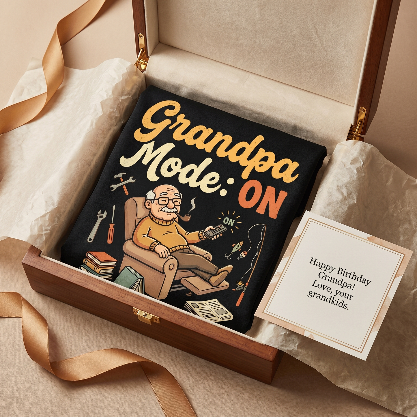 Grandpa Mode On Apron – Funny BBQ Grilling Apron Gift for Grandpa