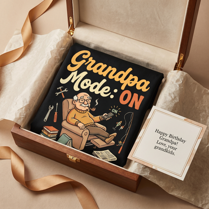 Grandpa Mode On Apron – Funny BBQ Grilling Apron Gift for Grandpa