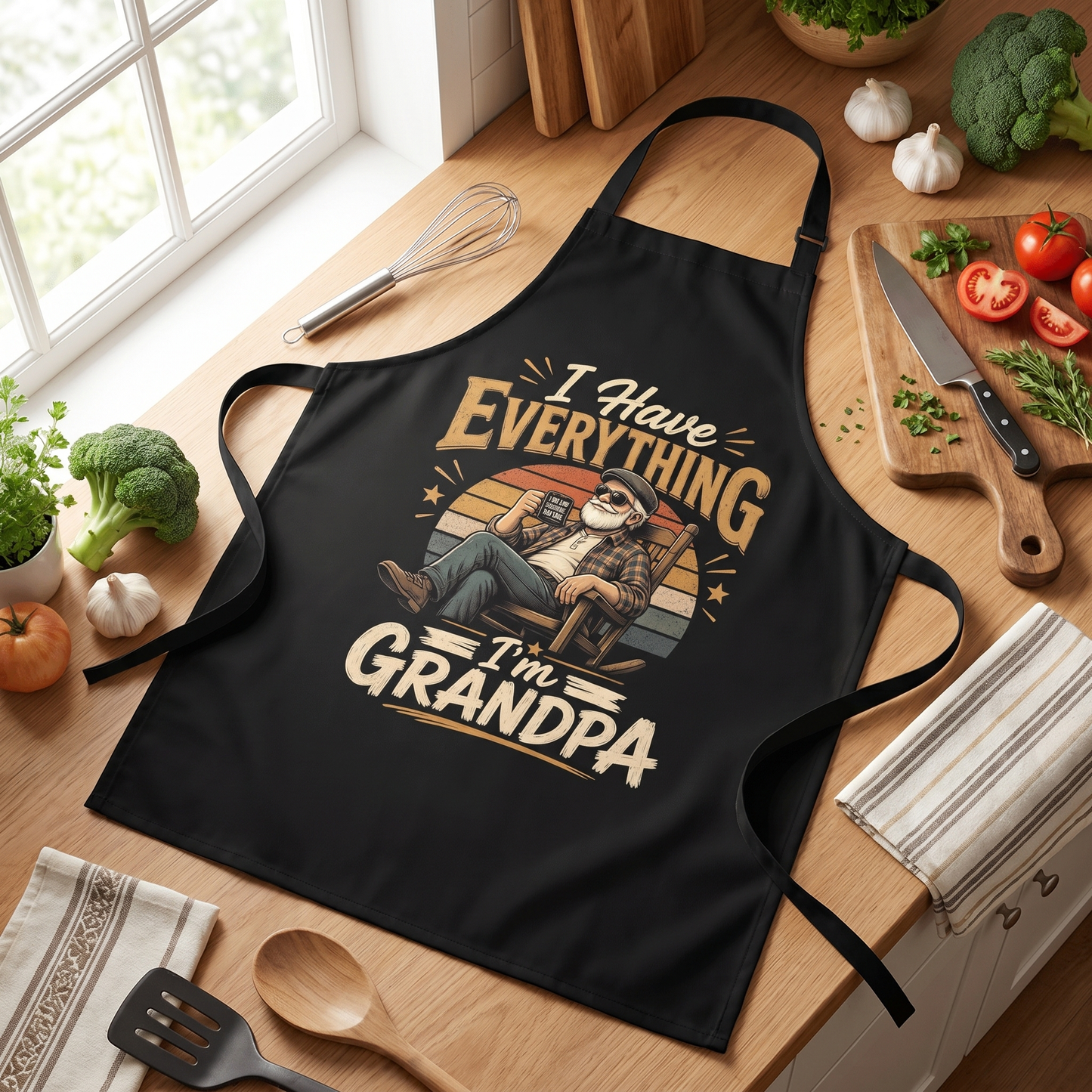 Have Everything, I'm Grandpa Apron – Funny BBQ Grilling Apron Gift for Grandpa