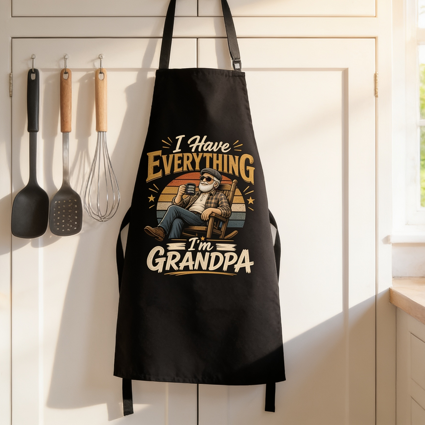 Have Everything, I'm Grandpa Apron – Funny BBQ Grilling Apron Gift for Grandpa