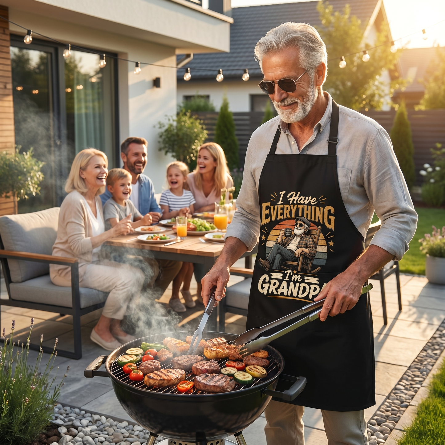 Have Everything, I'm Grandpa Apron – Funny BBQ Grilling Apron Gift for Grandpa