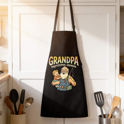 Professional Grandpa Apron – Funny BBQ Grilling Apron Gift for Grandpa