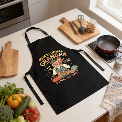 Professional Grandpa Apron – Funny Grandpa BBQ & Cooking Apron Gift