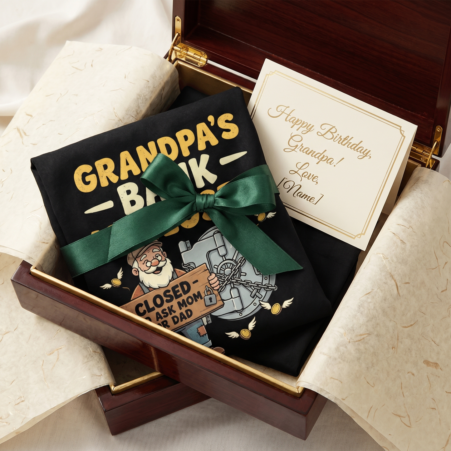 Grandpa's Bank Is Closed Apron – Funny Grandpa BBQ & Cooking Apron Gift