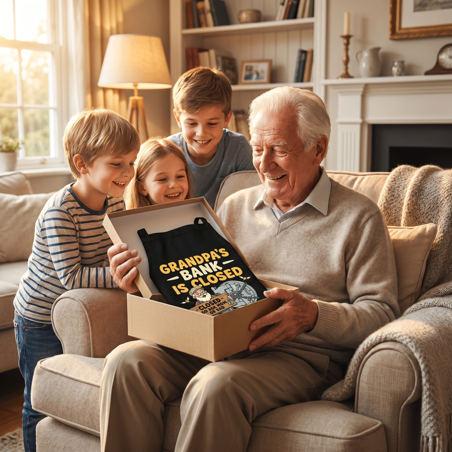 Grandpa's Bank Is Closed Apron – Funny Grandpa BBQ & Cooking Apron Gift