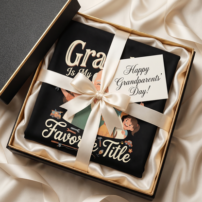 Grandpa Is My Favorite Title Apron – Heartwarming Grandpa BBQ & Cooking Apron Gift