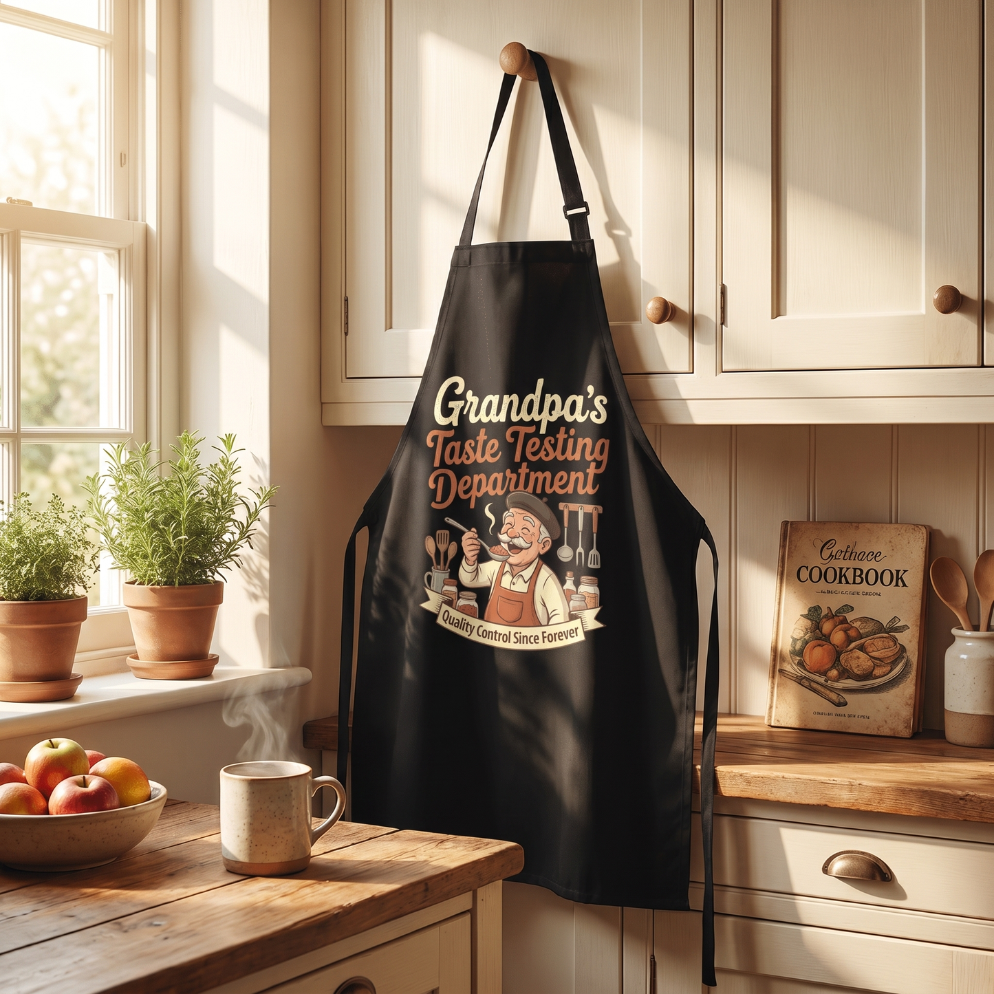Grandpa's Taste Testing Department Apron – Funny BBQ & Cooking Apron Gift for Grandpa