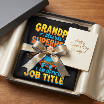 Grandpa Because Superhero Isn't an Official Job Title Apron – Funny Grandpa BBQ & Cooking Apron Gift