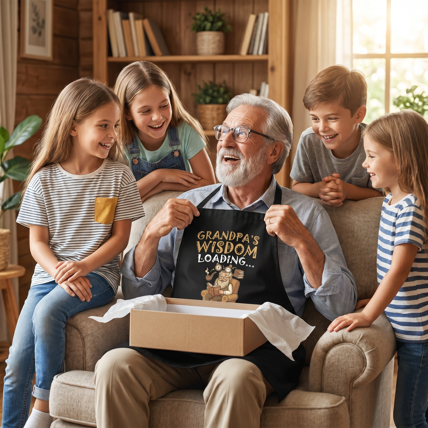 Grandpa's Wisdom Loading Apron – Funny Grandpa BBQ & Cooking Apron Gift