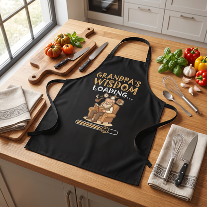 Grandpa's Wisdom Loading Apron – Funny Grandpa BBQ & Cooking Apron Gift