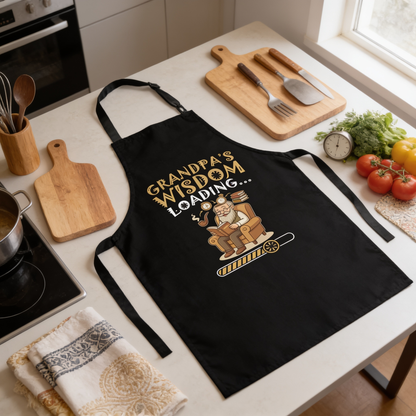 Grandpa's Wisdom Loading Apron – Funny Grandpa BBQ & Cooking Apron Gift
