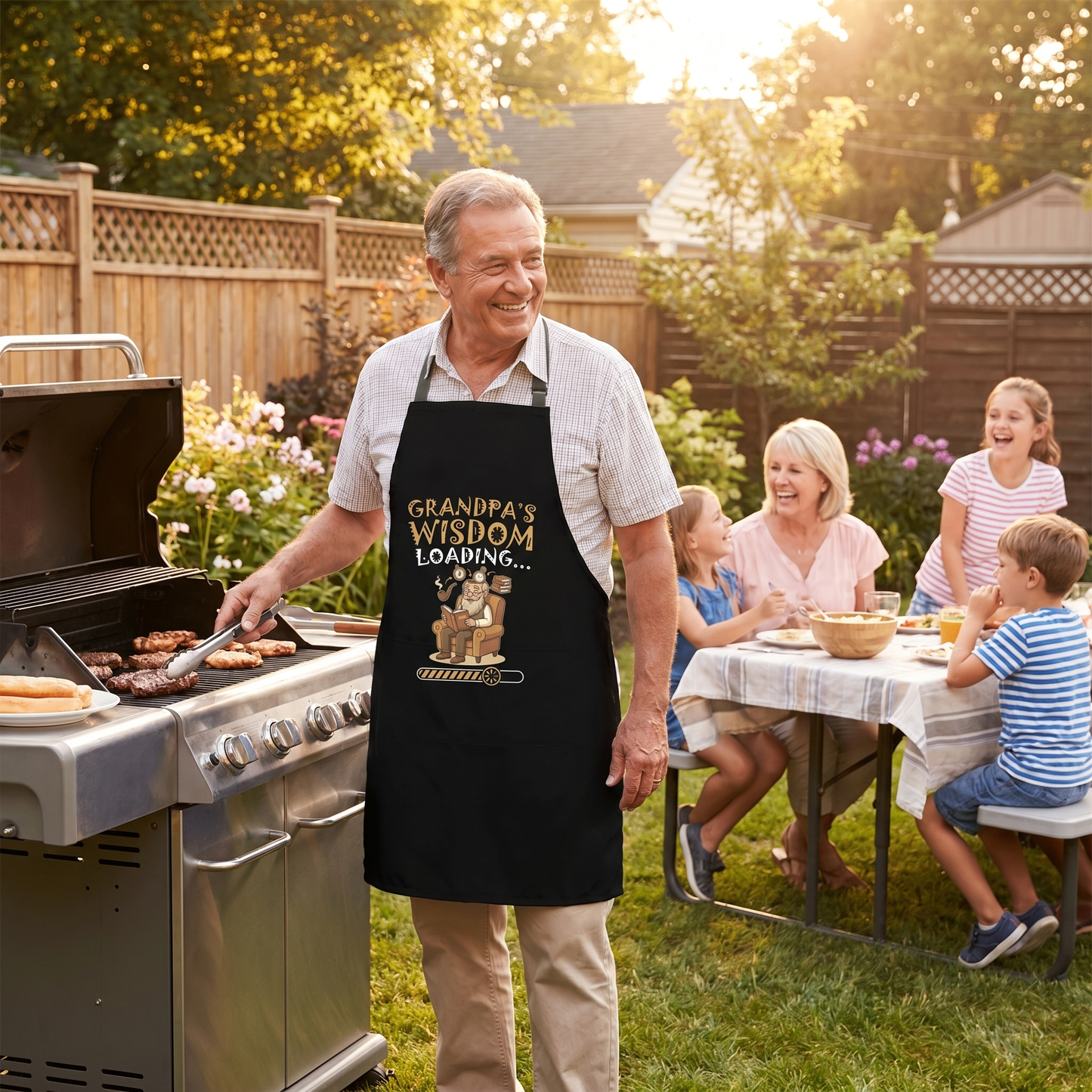 Grandpa's Wisdom Loading Apron – Funny Grandpa BBQ & Cooking Apron Gift