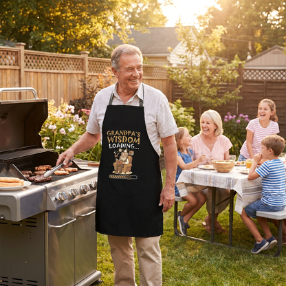 Grandpa's Wisdom Loading Apron – Funny Grandpa BBQ & Cooking Apron Gift