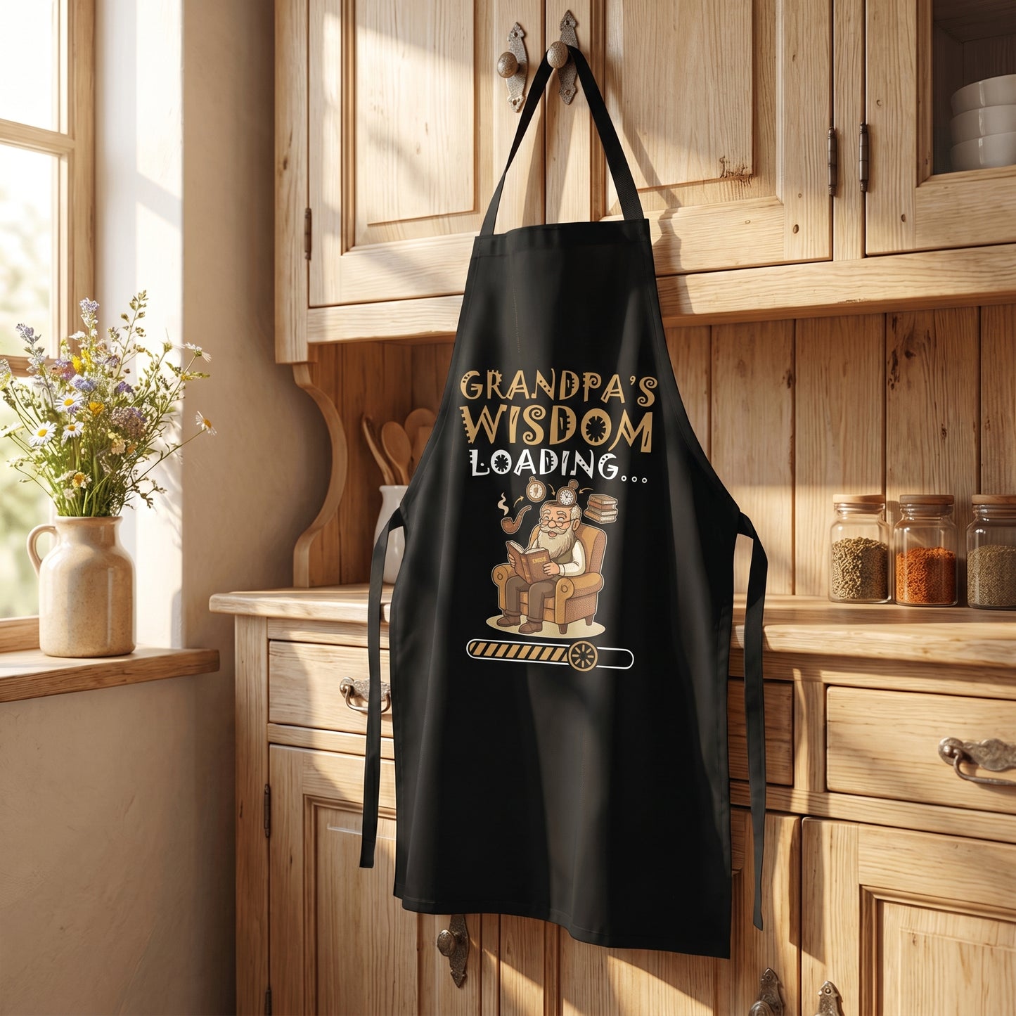 Grandpa's Wisdom Loading Apron – Funny Grandpa BBQ & Cooking Apron Gift