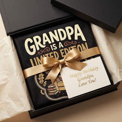 Grandpa Is a Limited Edition Apron – Funny Grandpa BBQ & Cooking Apron Gift