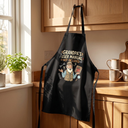 Grandpa's User Manual Not Included Apron – Funny Grandpa BBQ & Cooking Apron Gift