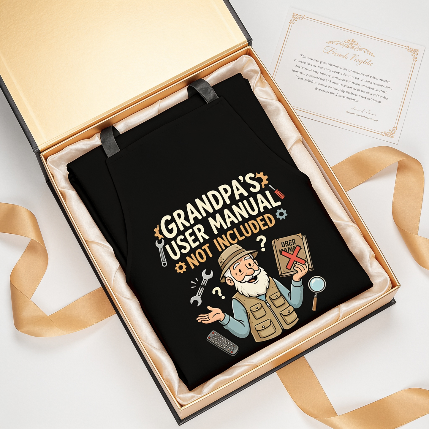 Grandpa's User Manual Not Included Apron – Funny Grandpa BBQ & Cooking Apron Gift