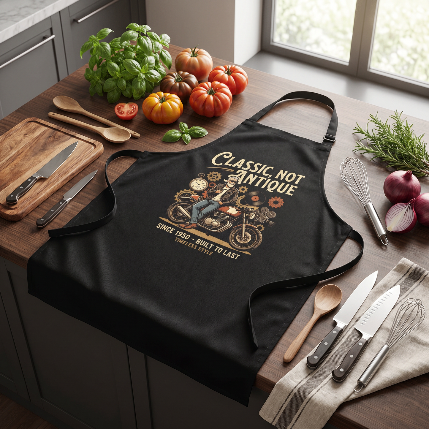 Classic Not Antique Apron – Funny Grandpa BBQ & Cooking Apron Gift