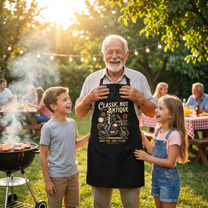 Classic Not Antique Apron – Funny Grandpa BBQ & Cooking Apron Gift