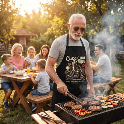Classic Not Antique Apron – Funny Grandpa BBQ & Cooking Apron Gift