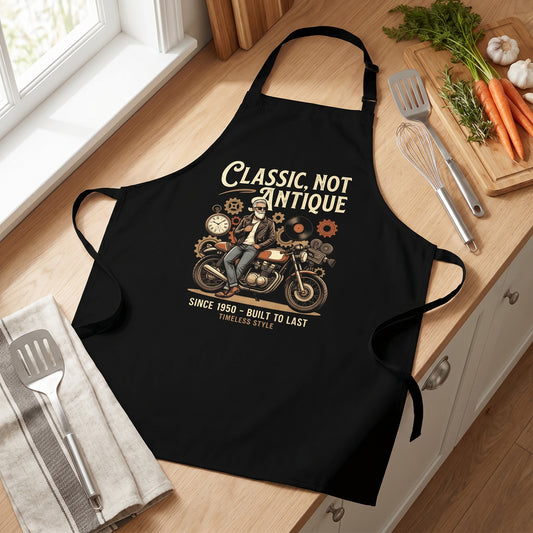 Classic Not Antique Apron - Funny Grandpa BBQ & Cooking Apron Gift
