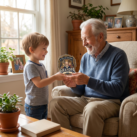 A Title Above King Grandpa Acrylic Plaque - Personalized Photo Gift for Grandpa