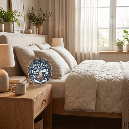Personalized Forever Proud To Be Your Grandchild Acrylic Plaque - Custom Photo Gift