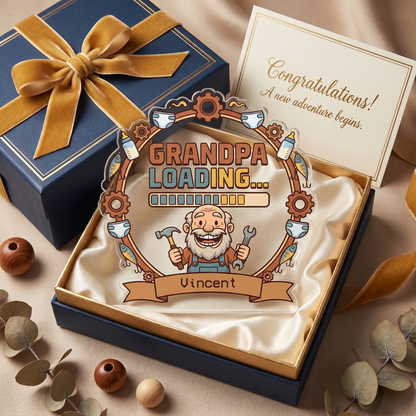 Grandpa Loading Acrylic Plaque – Personalized Name Gift for Grandpa