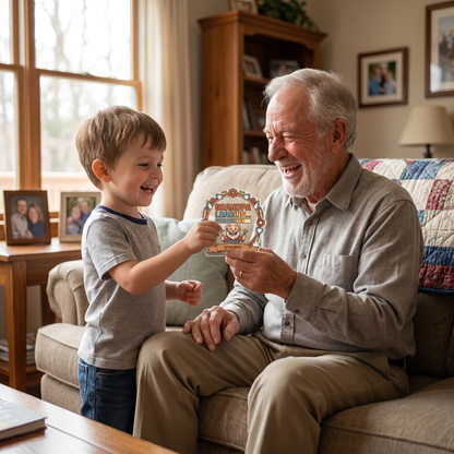 Grandpa Loading Acrylic Plaque – Personalized Name Gift for Grandpa