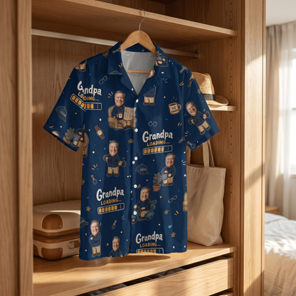 Grandpa Loading Hawaiian Shirt – Personalized Tropical Gift for Grandpa