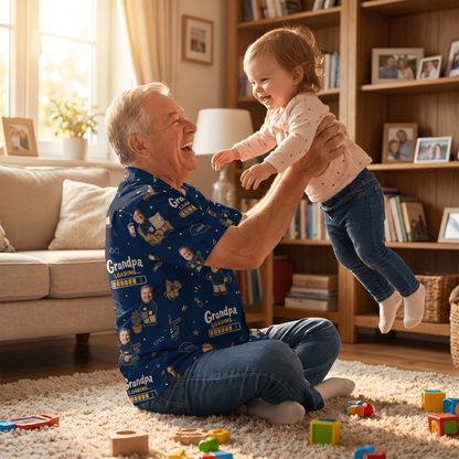Grandpa Loading Hawaiian Shirt – Personalized Tropical Gift for Grandpa