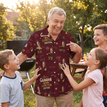 This Grandpa Is a Limited Edition Hawaiian Shirt – Personalized Tropical Gift for Grandpa