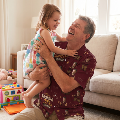 This Grandpa Is a Limited Edition Hawaiian Shirt – Personalized Tropical Gift for Grandpa