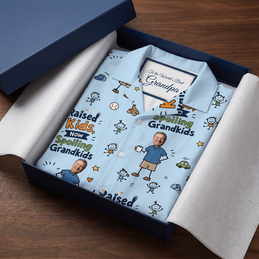 Raised Kids Now Spoiling Grandkids Hawaiian Shirt - Personalized Tropical Gift for Grandpa