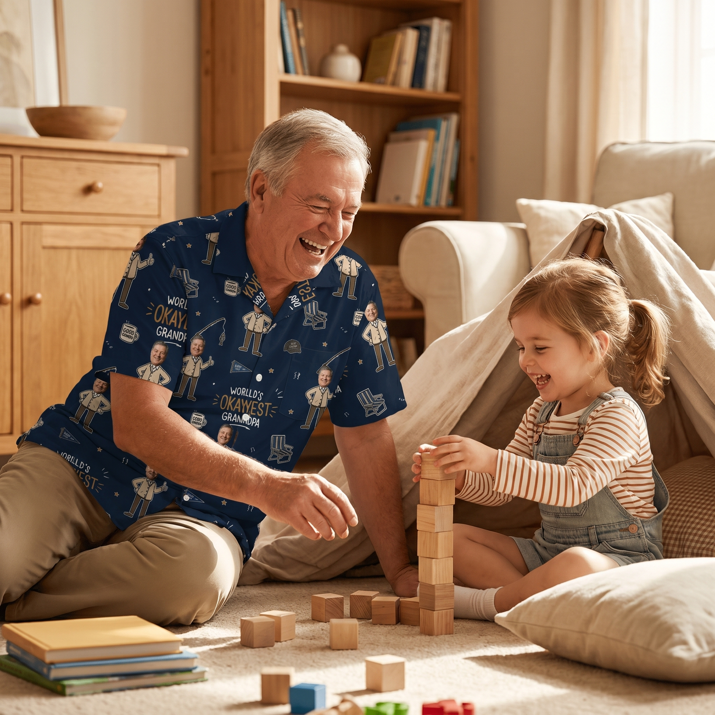 World's Okayest Grandpa Hawaiian Shirt – Personalized Tropical Gift for Grandpa
