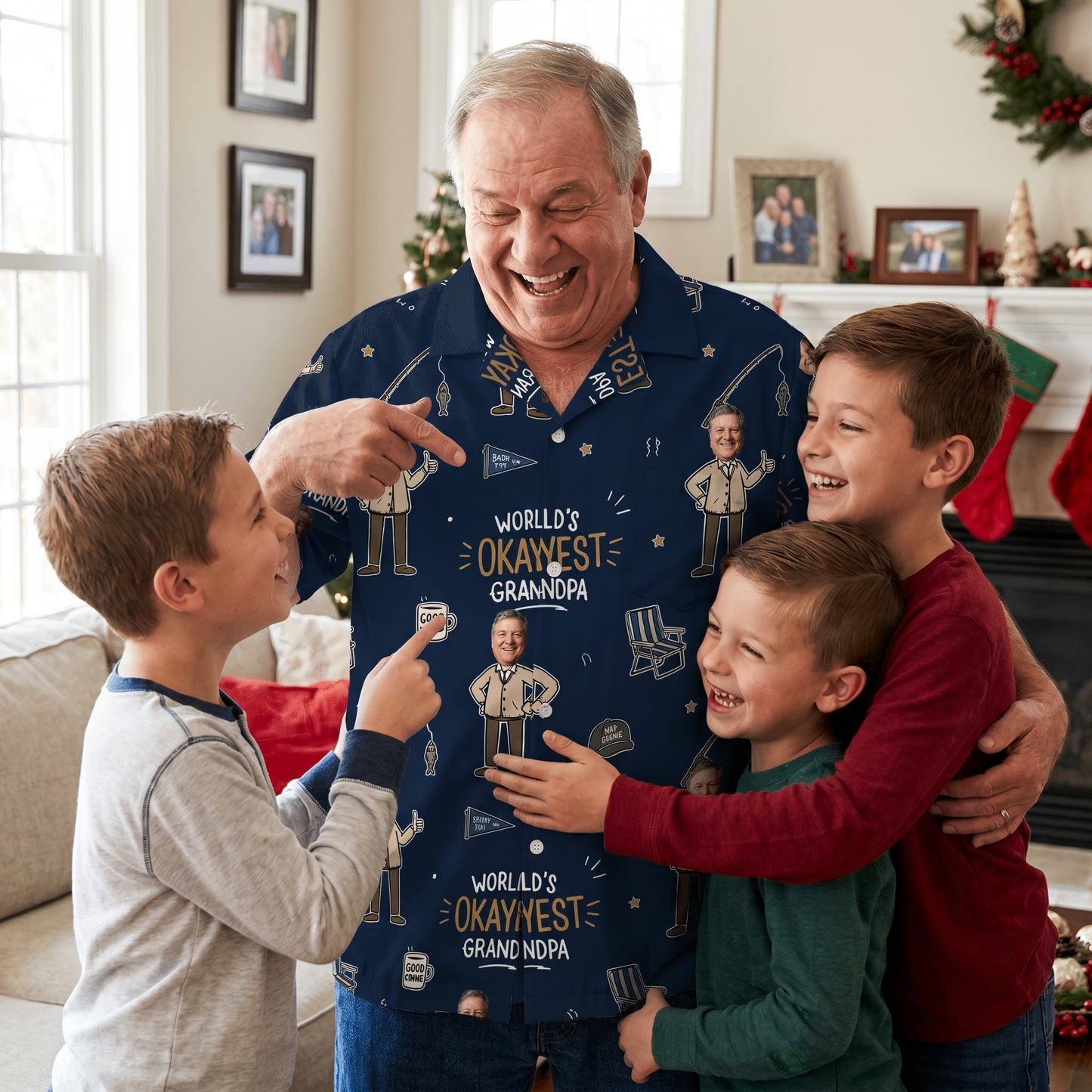 World's Okayest Grandpa Hawaiian Shirt – Personalized Tropical Gift for Grandpa
