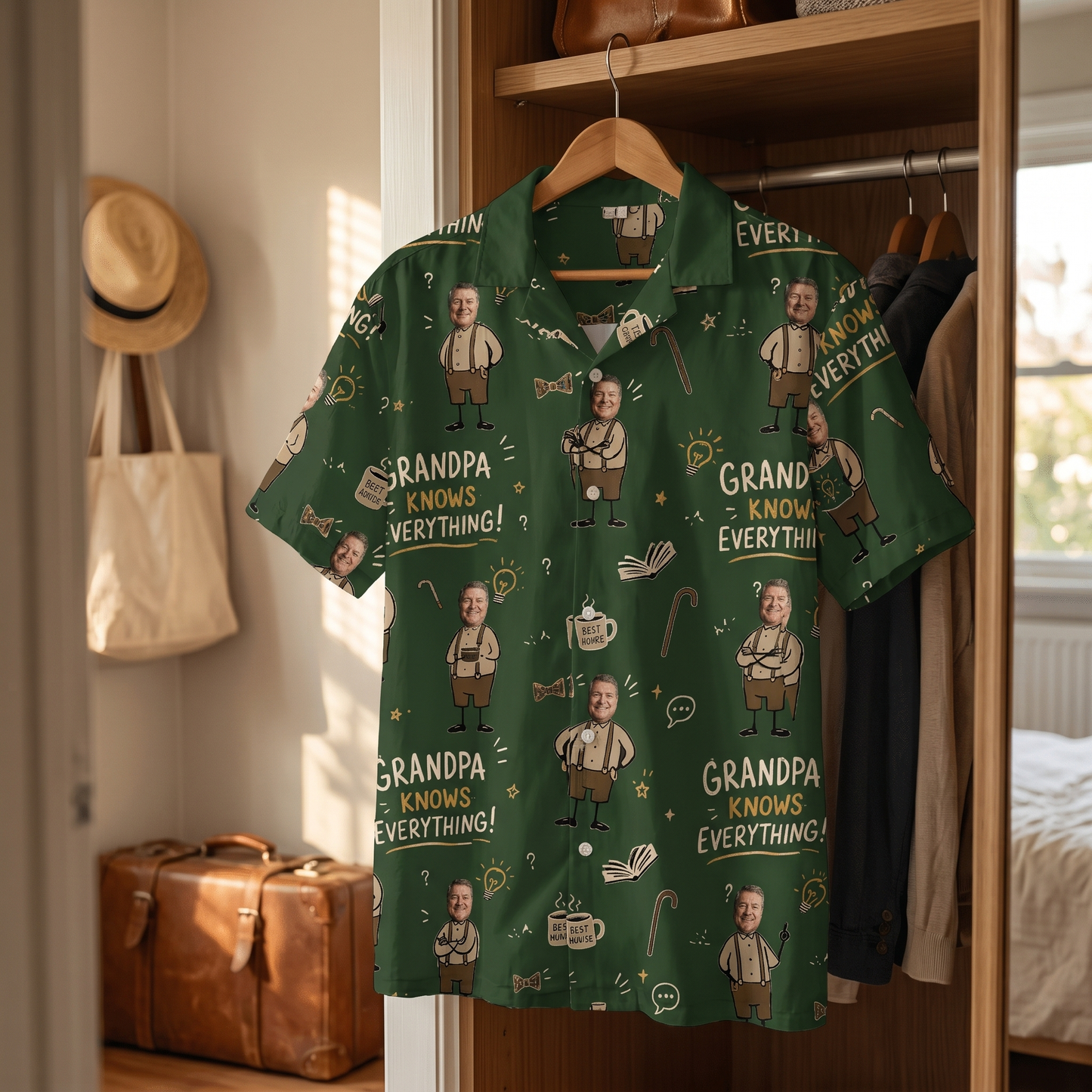 Grandpa Knows Everything Hawaiian Shirt – Personalized Tropical Gift for Grandpa