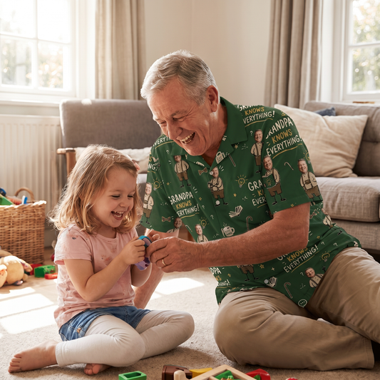 Grandpa Knows Everything Hawaiian Shirt - Personalized Tropical Gift for Grandpa