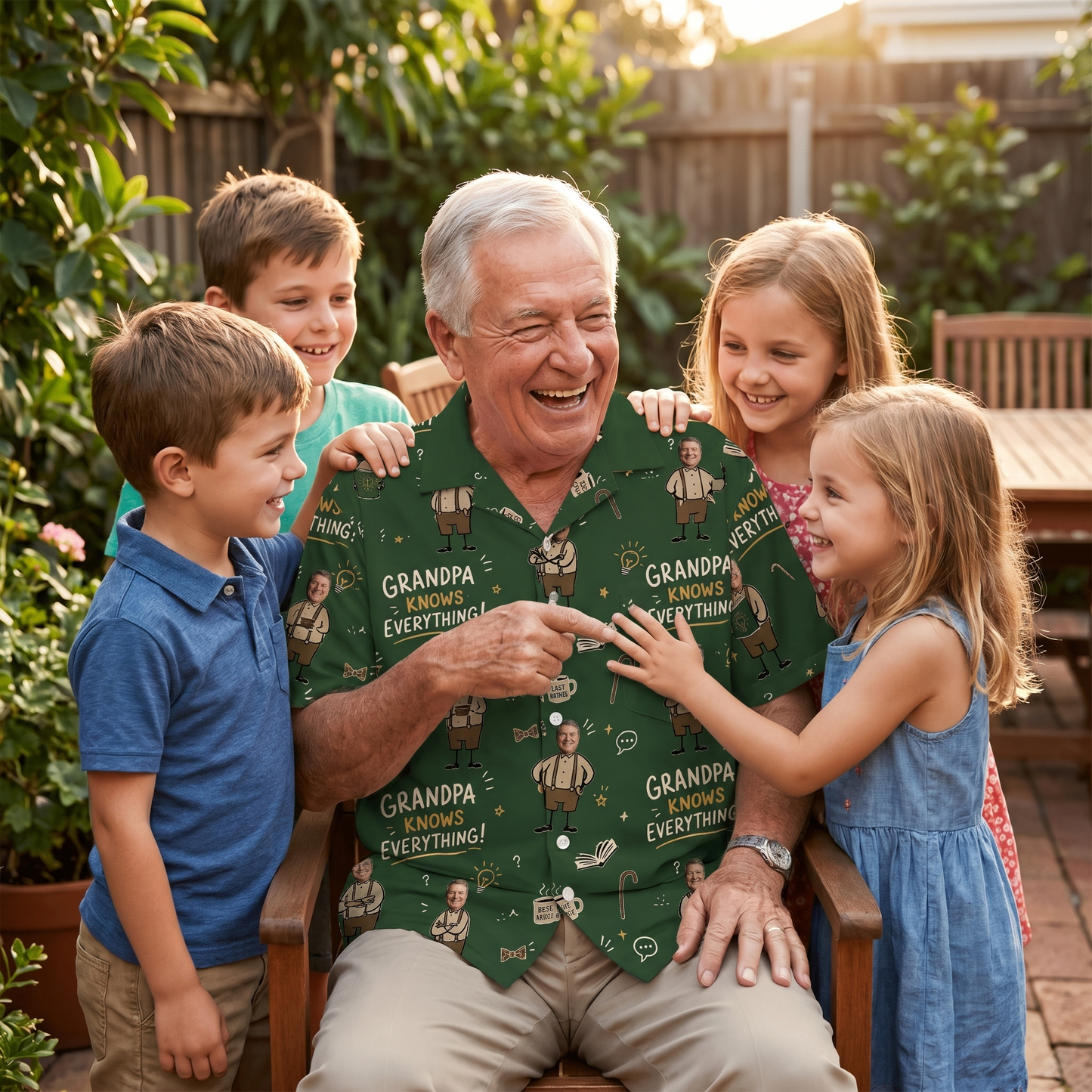 Grandpa Knows Everything Hawaiian Shirt – Personalized Tropical Gift for Grandpa