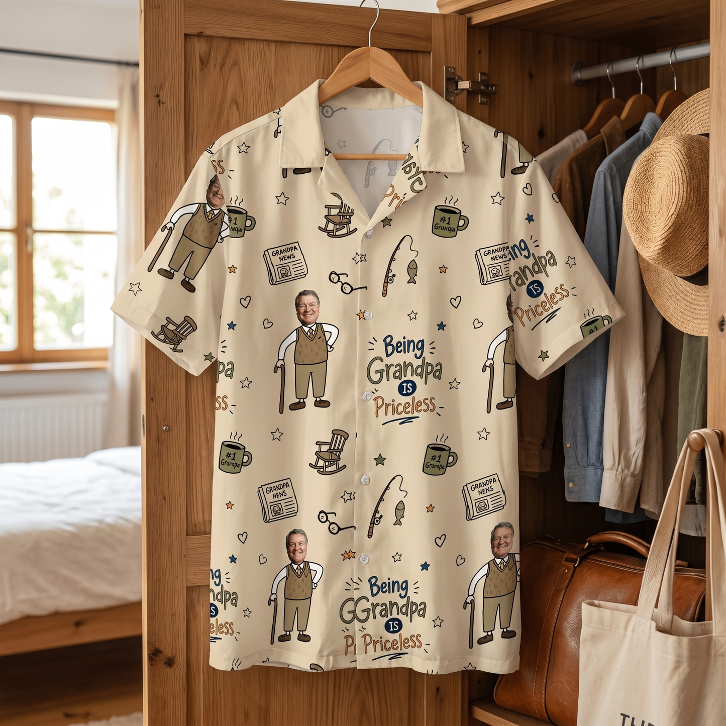 Being Grandpa Priceless Hawaiian Shirt – Personalized Tropical Gift for Grandpa