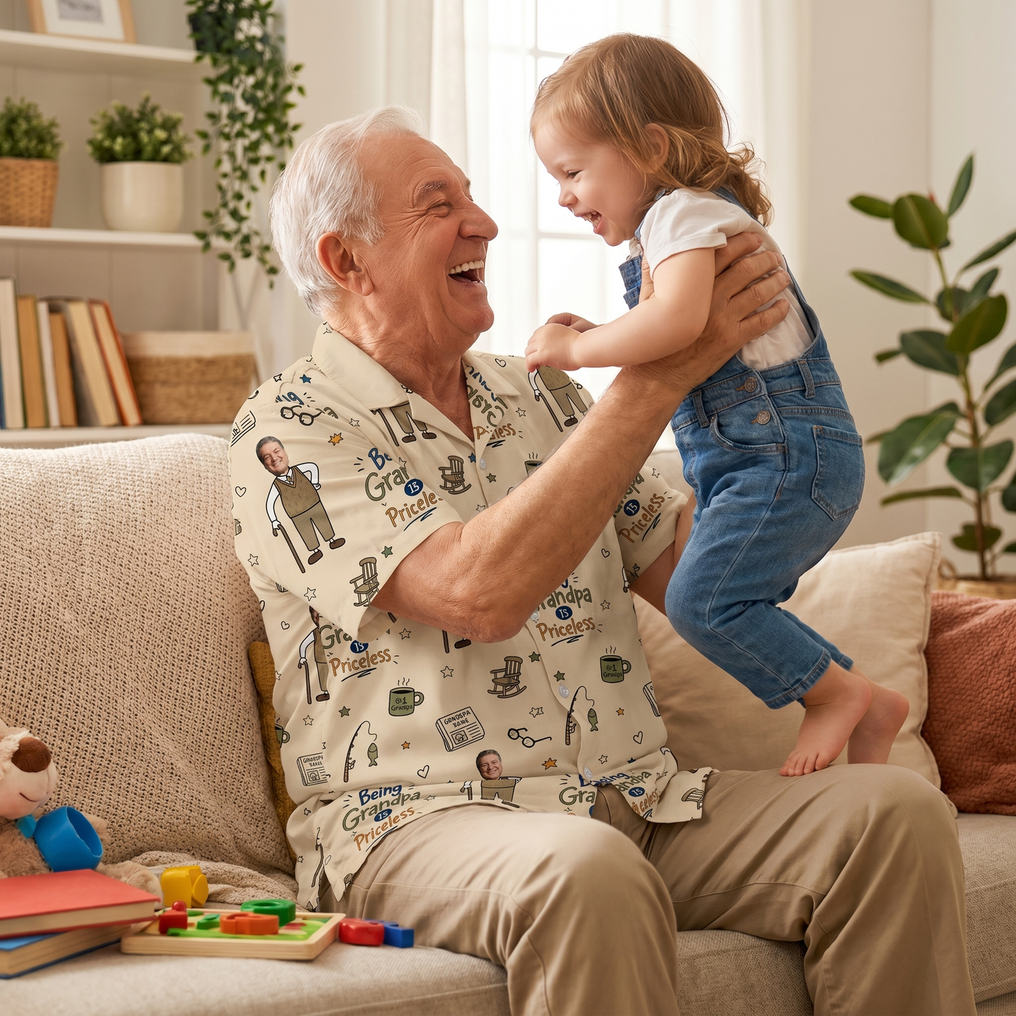 Being Grandpa Priceless Hawaiian Shirt – Personalized Tropical Gift for Grandpa
