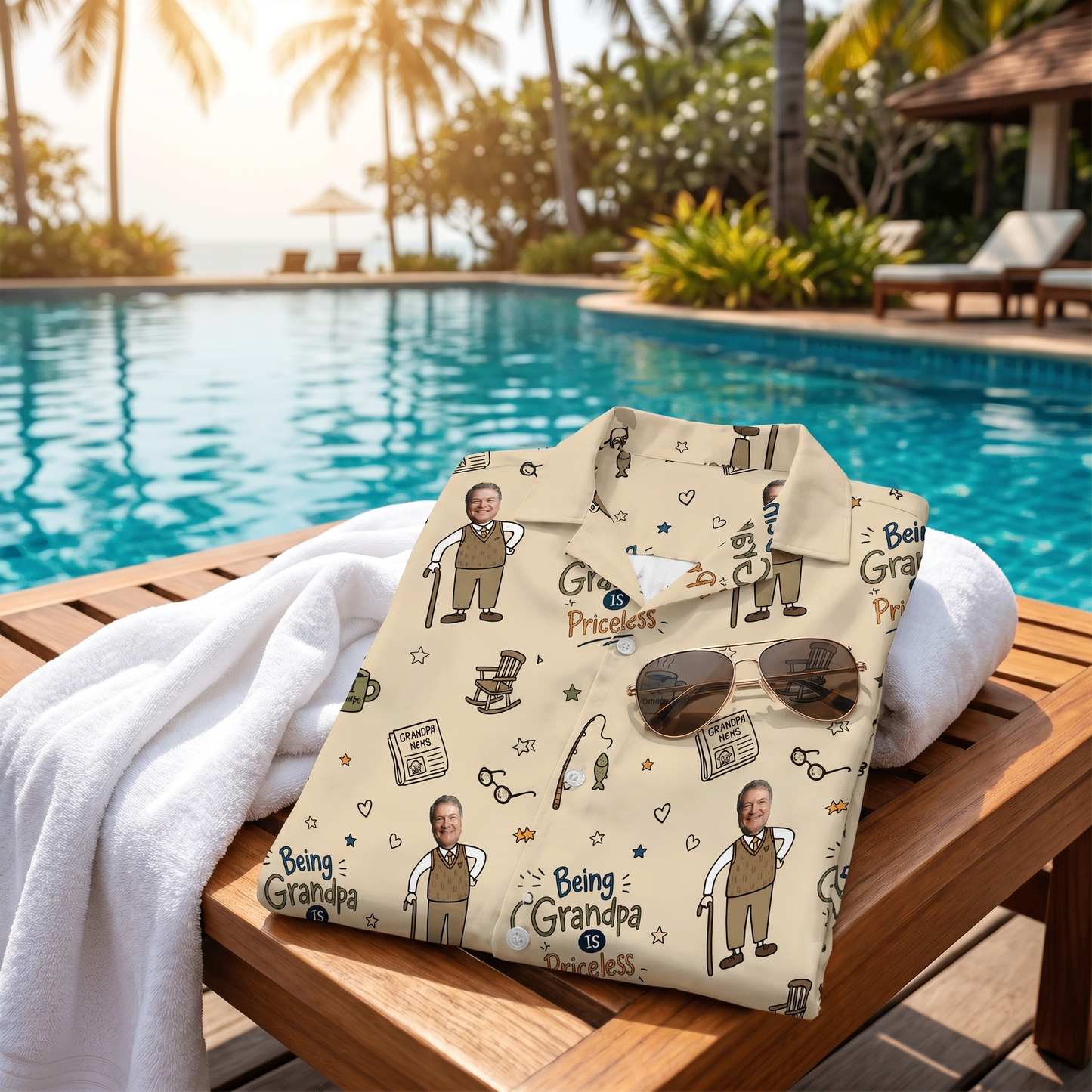 Being Grandpa Priceless Hawaiian Shirt – Personalized Tropical Gift for Grandpa