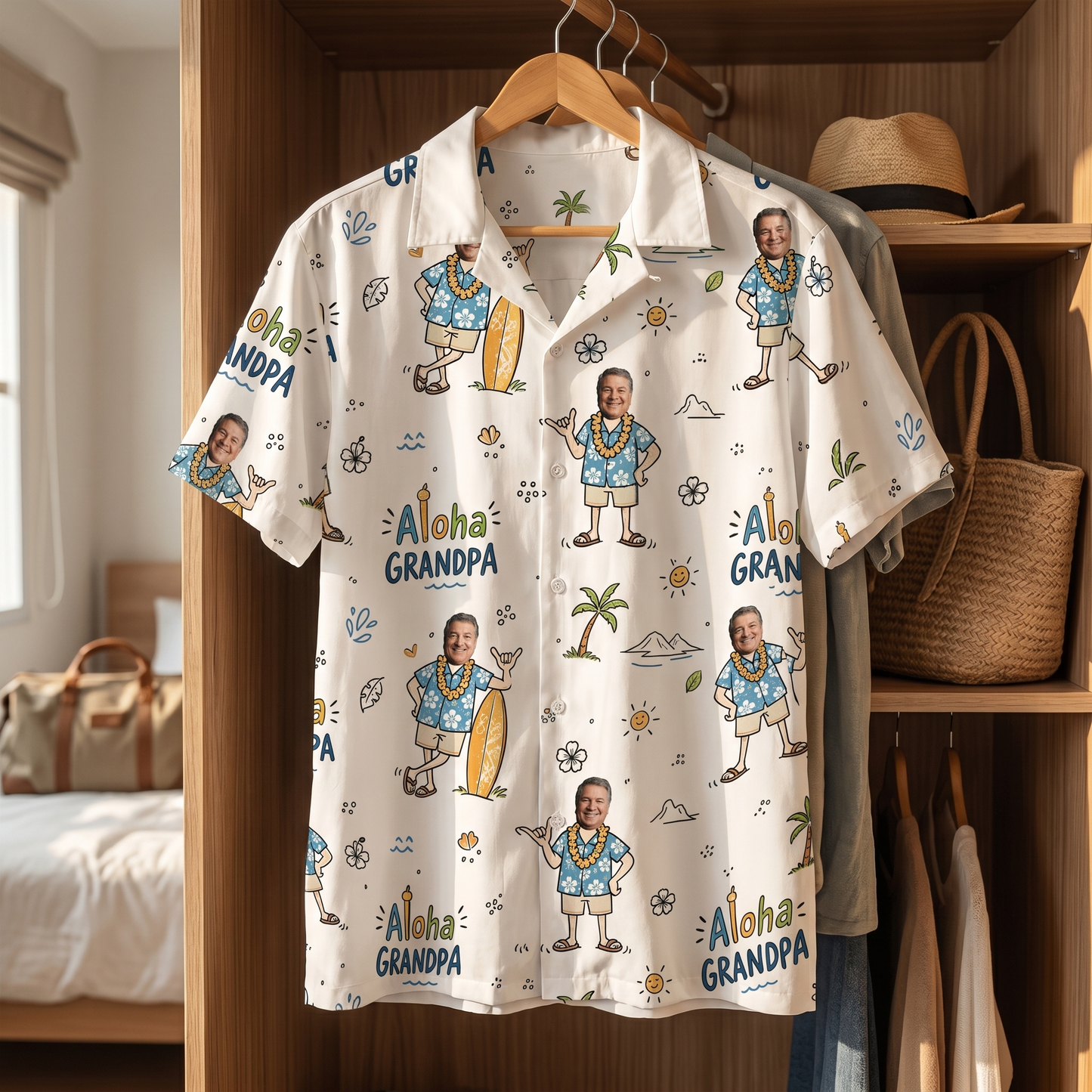 Aloha Grandpa Hawaiian Shirt – Personalized Tropical Gift for Grandpa