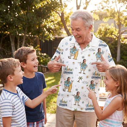 Aloha Grandpa Hawaiian Shirt – Personalized Tropical Gift for Grandpa